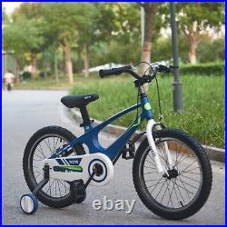 12/14/16/18 inch Kids Bike Boys Blue Bicycle With Removable Stabilizers Xmas Gift