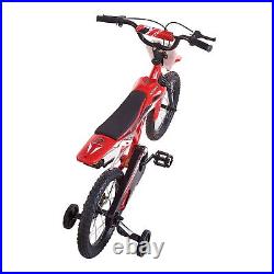 12/16 inch Kids Bike Moto Style Boys Girls Bicycle Cycling Removable Stabilisers