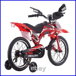 12/16 inch Kids Moto Bike Boys Girls Bicycle Cycling With Removable Stabilisers