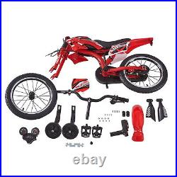 12/16 inch Kids Moto Bike Boys Girls Bicycle Cycling With Removable Stabilisers