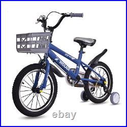 12 16inch Kids Bike Children Girls Blue Bicycle Cycling withRemovable Stabiliser