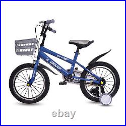 12 16inch Kids Bike Children Girls Blue Bicycle Cycling withRemovable Stabiliser