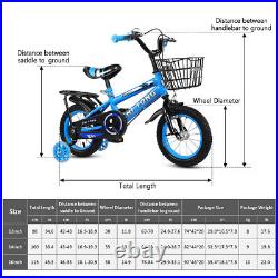 14Inch Children Bike Boys Girls Toddler Bicycle for 2-7 Years Old Kids k D1Y4