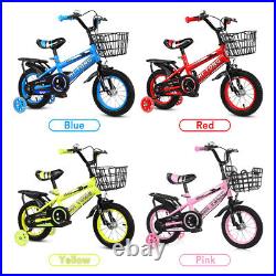 14/16Inch Kids Bike Bicycle Children Boys Girls Cycling Removable Basket f S1Y2