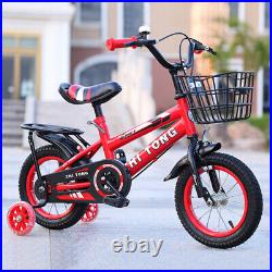 14/16Inch Kids Bike Bicycle Children Boys Girls Cycling Removable Basket h Q0A5