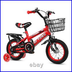 14 Inch Kids Bicycle Boys Children Bikes Bike Detachable Bicycle Basket s Q1C7