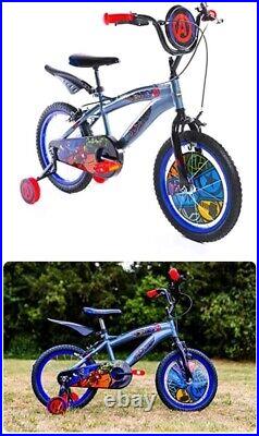 16 Inch Bike With Training Wheels Marvel Avengers Kids Bicycle Steel Frame Huffy