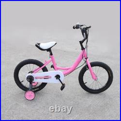 16 Inch Kids Bike Children Girls Pink Bicycle Cycling Removable Stabilisers NEW