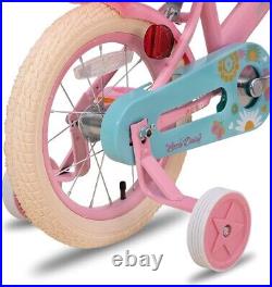 16 Inch Kids Bike for 4 6 Years with Basket, Streamers and Stabilizers Pink