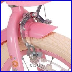 16 Inch Kids Bike for 4 6 Years with Basket, Streamers and Stabilizers Pink