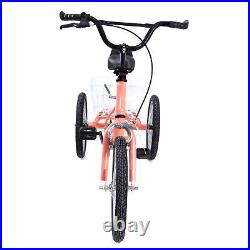 16 Inch Kids Tricycle 3-Wheel Bike Single Speed Children Trike Bicycle With Basket