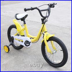 16 Kids Bike Children Unisex Bicycle Cycling Outdoors Kids Bike Bicycle Yellow