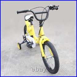 16 Kids Bike Yellow Bicycle Height Adjustable For 5-8 years old Boys Girls
