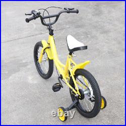 16 Kids Bike Yellow Bicycle Height Adjustable For 5-8 years old Boys Girls