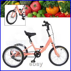 16 Kids Tricycle Single Speed Children Girls Boys 3 Wheel Bike Bicycle + Basket
