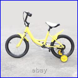 16-inch Kids Bike Children Bicycle withRemovable Stabilisers YellowithGreen/Pink