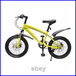 18 Inch Kids Girls Boys Bike 18 Wheel Mountain Bike Children Xmas Gift Yellow