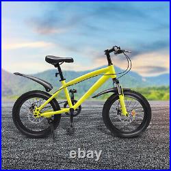 18 Inch Kids Girls Boys Bike 18 Wheel Mountain Bike Children Xmas Gift Yellow