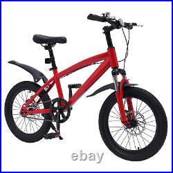 18 Inch Kids Girls Boys Bike 1 Speed 18 Wheel Mountain Bike White/Pink/Blue/Red