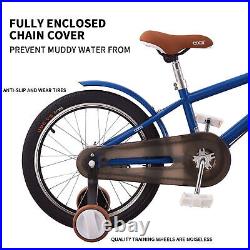 18 inch Kids Bike Blue Children Boys Bicycle Cycling Basket&Stabiliser Xmas Gift