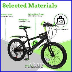 20 Inch Child Bike Mountain Bike High Carbon Steel Bicycle 7-Speed City Bike