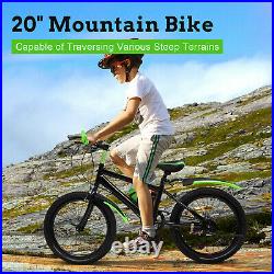 20 Inch Child Bike Mountain Bike High Carbon Steel Bicycle 7-Speed City Bike