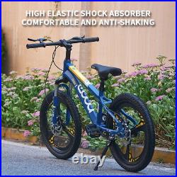 20 Inch Kids Bike Boys Front Suspension Mountain Bike Bicycle Blue Xmas Gifts
