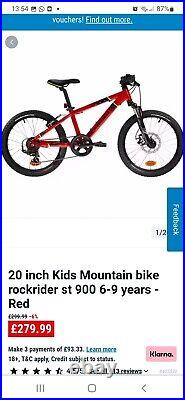 20 Kids Rockrider mountain bike ST900 6-9yrs
