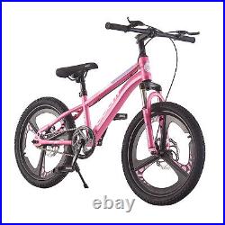 20 Wheel Kids Bike Boys Girls Front Suspension Mountain Bike Bicycle Pink Blue