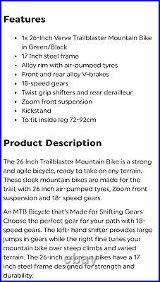 26 Verve Trailblaster Kids/Junior Mountain Bike BRAND NEW IN BOX