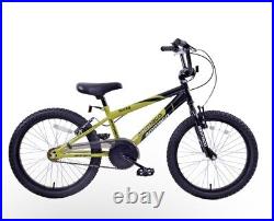 Ammaco Rocky 18 Wheel BMX Kids Boys Childs Green & Black Bicycle Bike Age 6+