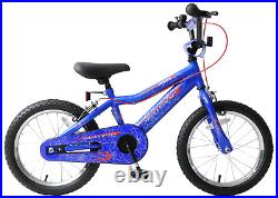 Boys Spider Bike 16 Wheel Kids BMX Bicycle Blue Red Spider Web Graphics Age 5+