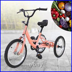 Children's Trike Tricycle 3-Wheel Kids Bike Bicycle With Back Basket Orange 16'
