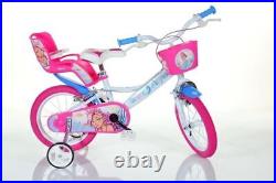Dino Alyssa Kids Bike 14 Wheel Cycling Bicycle Single Speed White Pink