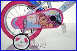 Dino Alyssa Kids Bike 14 Wheel Cycling Bicycle Single Speed White Pink