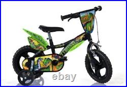 Dino Dinosaur Bike 12 Kids Single Speed Boys First Bicycle Stabilisers