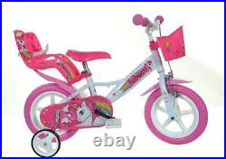 Dino Unicorn 12 Kids Single Speed Bike Girls Bicycle Pink Stabilisers 124RL-UN