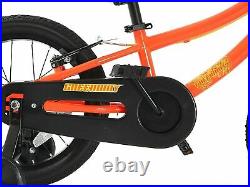GREENWAY Kids Bike for Boys Girls Children's Bicycle 16 inch Orange & Yellow