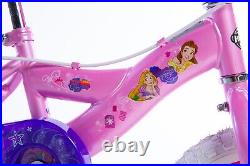 Huffy Disney Princess Girls Bike 12 Inch 3-5 Years + Girls Dolls Carrier Basket