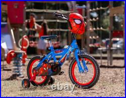 Huffy Marvel Spiderman 14 Boys Bike + Stabilisers for Kids Age 4+