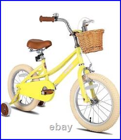 Joystar Girls Bike with Basket for 4-7Years Old Kids, 16 Inch with Bell