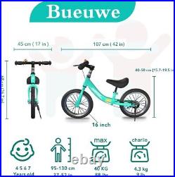 Kid Balance Bike with Brake and Parking Bracket 14 16 Inch Training Bike 3-8 yrs