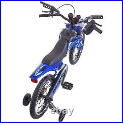 Kids Bike 16/18 inch Moto Style Boys Girls Bicycle Cycling Removable Stabilisers