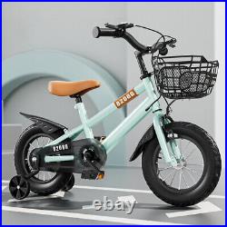 Kids Bike Bicycle Ages 3-6 Years with Training Wheels Basket Kids Bicycle j W2N2