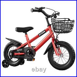 Kids Bike Bicycle for Girls Boys 5-7 Years with Wheels Basket Kid Bicycle U9U0