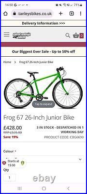 Kids Frog 67 bike 26 inch