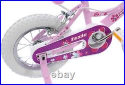 Kids Girls Bike Izzie 12 Wheel BMX Bicycle & Stabilisers Barbie Pink Age 3+