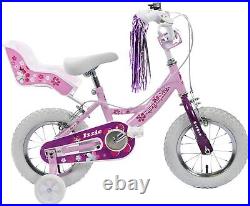 Kids Girls Bike Izzie 14 Wheel BMX Bicycle & Stabilisers Barbie Pink Age 4+