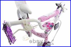 Kids Girls Bike Izzie 16 Wheel BMX Bicycle Single Speed Pink White Age 5+