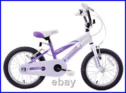 Kids Girls Bike Misty 16 Wheel BMX Bicycle Childs Bike Purple White Age 5+